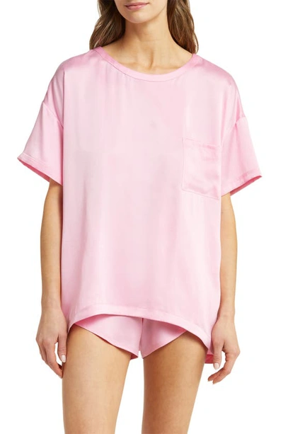 Shop Lunya Washable Silk Short Pajamas In Etude Pink