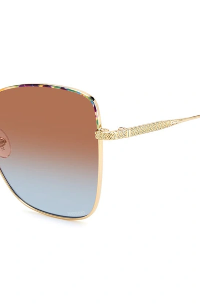Shop Missoni 59mm Cat Eye Sunglasses In Gold Blue Havana/ Brown Blue