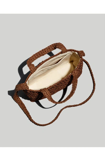 Madewell The Small Transport Straw Crossbody In Dried Maple