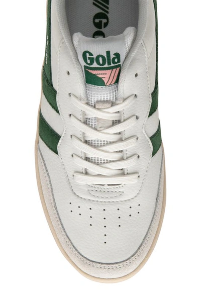 Shop Gola Topspin Sneaker In White/ Evergreen/ Pastel Pink