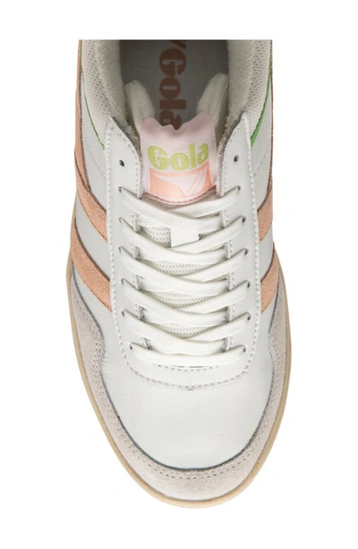 Shop Gola Swerve Sneaker In White/ Pearl Pink/ Green