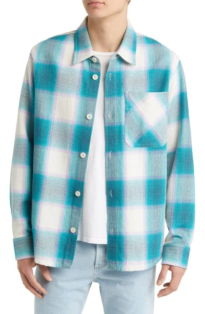 Shop Apc Basile Plaid Flannel Button-up Shirt In Multicolor