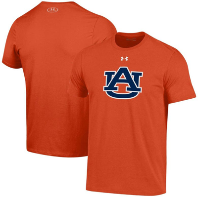 Shop Under Armour Orange Auburn Tigers School Logo Performance Cotton T-shirt