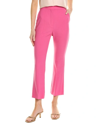 Max Mara Circeo Wool Crepe Cropped Trousers In Pink