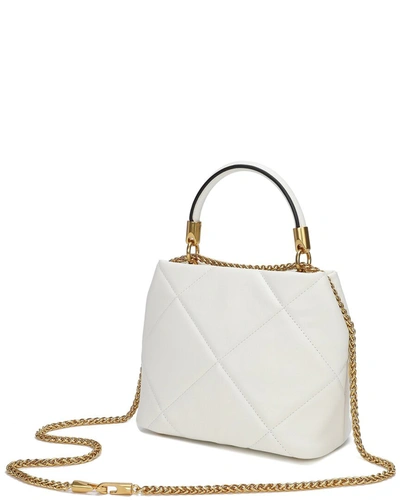 Shop Tiffany & Fred Quilted Leather Crossbody In White