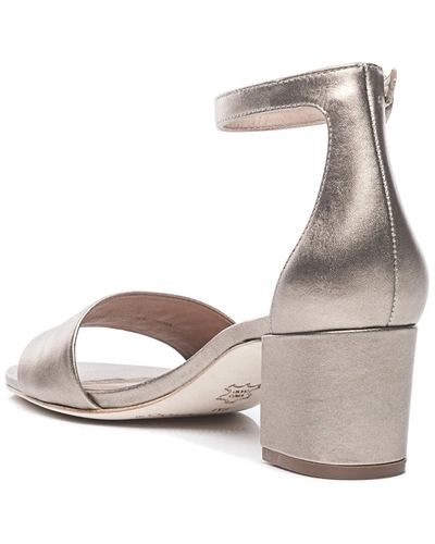 Shop Bernardo Belinda Leather Sandal In Grey