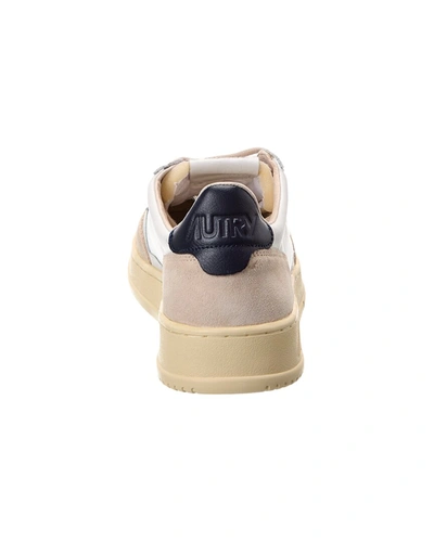 Shop Autry Leather & Suede Sneaker In White