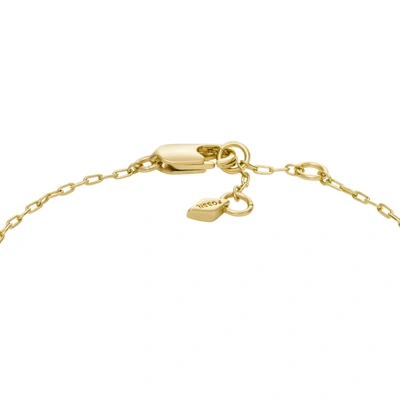 Shop Fossil Women's Hazel Gold-tone Brass Chain Bracelet