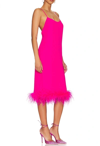 Shop Amanda Uprichard Marianna Dress In Hot Pink Light In Multi
