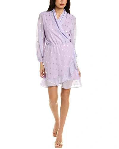 Shop Beulah Wrap Mini Dress In Purple