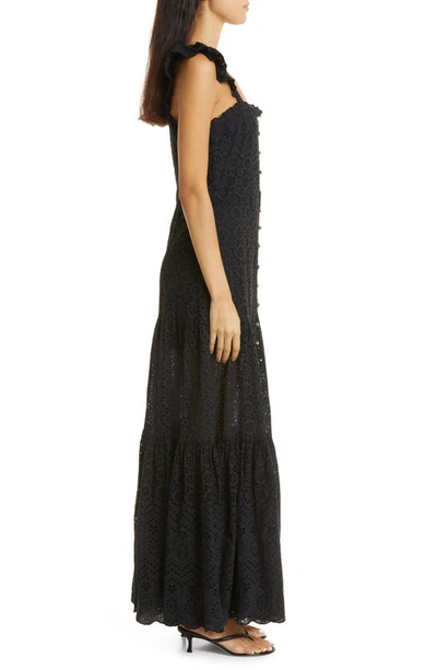 Veronica Beard Women's Aislin Eyelet Tiered Maxi Dress In Black