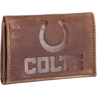 Shop Evergreen Enterprises Indianapolis Colts Leather Team Tri-fold Wallet In Brown