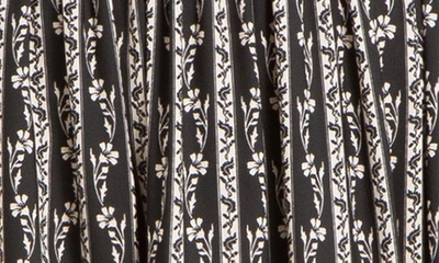Shop Max Studio Flutter Sleeve Floral Tiered Maxi Dress In Blktlprw-black Tulip Rows