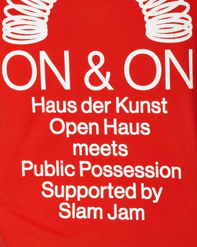 Shop Public Possession Slam Jam Open Haus T-shirt In Red