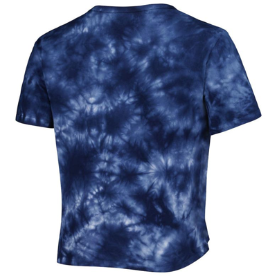 Shop Zoozatz Navy Penn State Nittany Lions Cloud-dye Cropped T-shirt
