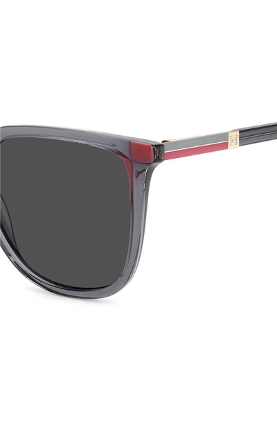 Shop Carolina Herrera 54mm Rectangular Sunglasses In Grey Pink/ Grey