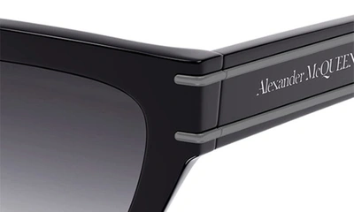 Shop Alexander Mcqueen 53mm Cat Eye Sunglasses In Black