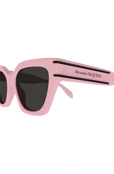 Shop Alexander Mcqueen 53mm Cat Eye Sunglasses In Pink