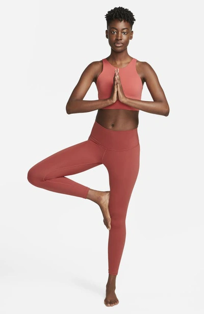 Shop Nike Yoga Dri-fit Luxe Crop Tank In Adobe