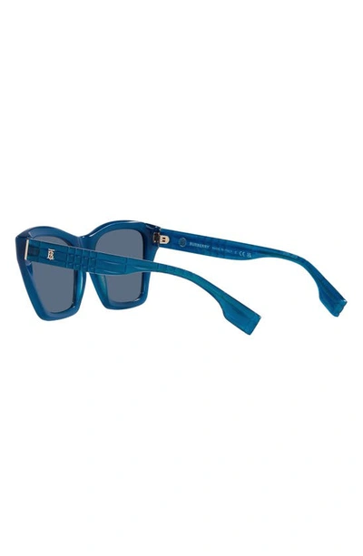 Shop Burberry Arden 54mm Square Sunglasses In Blue