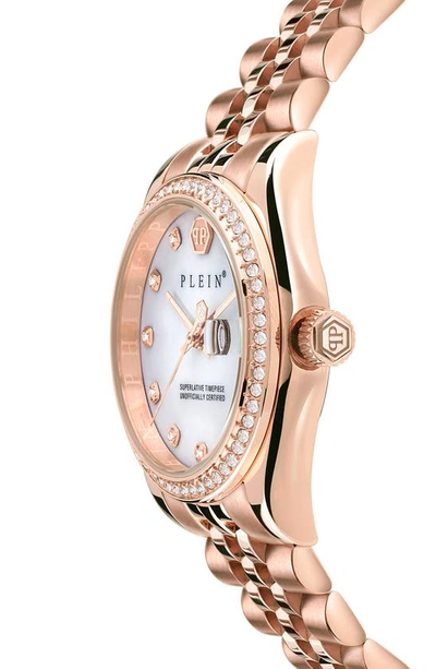 Shop Philipp Plein Superlative Bracelet Watch, 34mm In Ip Rose Gold