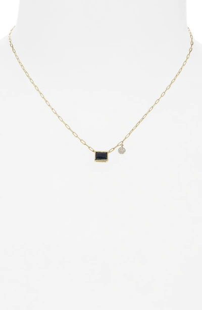 Meira T Sapphire Pendant & Diamond Charm Necklace In Blue