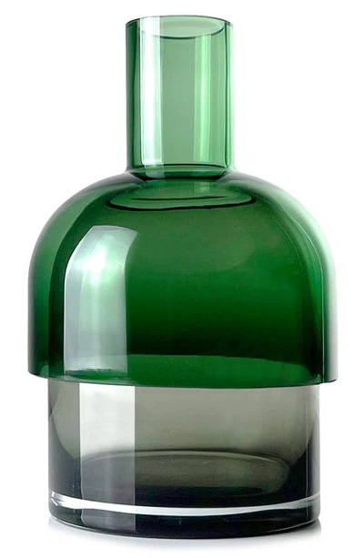 Shop Cloudnola Flip Top Glass Vase In Green/ Grey