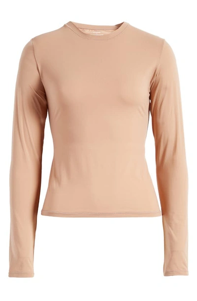 Shop Skims Fits Everybody Long Sleeve T-shirt In Sienna