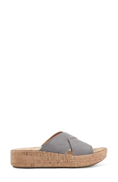 Shop Earth ® Scout Platform Slide Sandal In Medium Grey