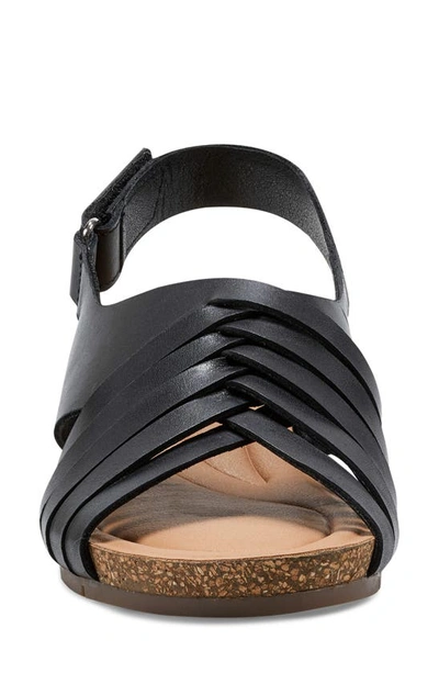 Shop Earth Hartie Slingback Wedge Sandal In Black