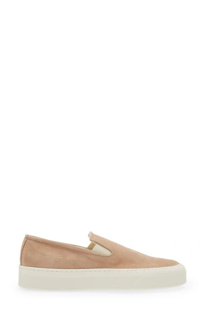 Shop Common Projects Suede Slip-on Sneaker In Taupe