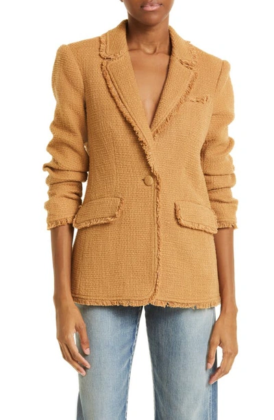 Shop Cinq À Sept Khloe Bouclé Blazer In Sahara