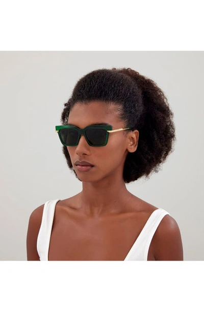 Shop Bottega Veneta 53mm Square Sunglasses In Black