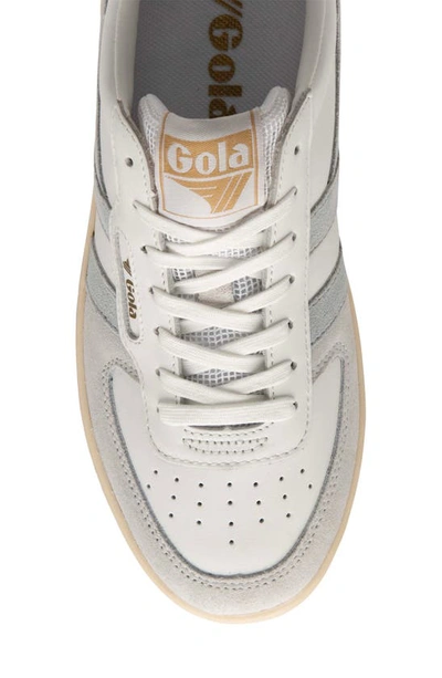 Shop Gola Hawk Sneaker In White/ Ice Blue/ Gold