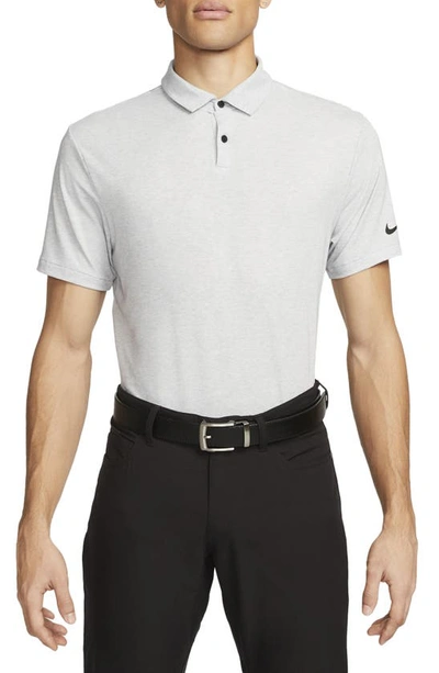 Shop Nike Dri-fit Tour Golf Polo In Light Smoke Grey/ Black