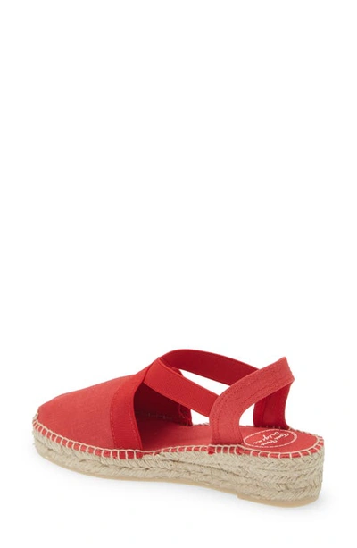 Toni Pons Verona Wedge Espadrille In Vermell/ Red