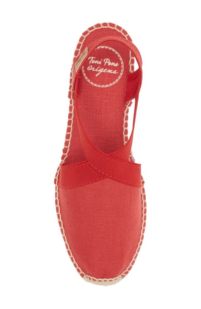 Toni Pons Verona Wedge Espadrille In Vermell/ Red
