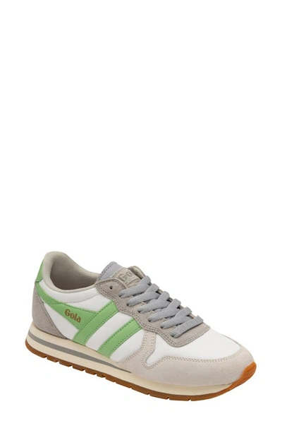 Shop Gola Daytona Chute Sneaker In Off White/ Grey/ Patina Green