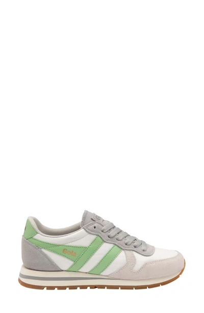Shop Gola Daytona Chute Sneaker In Off White/ Grey/ Patina Green