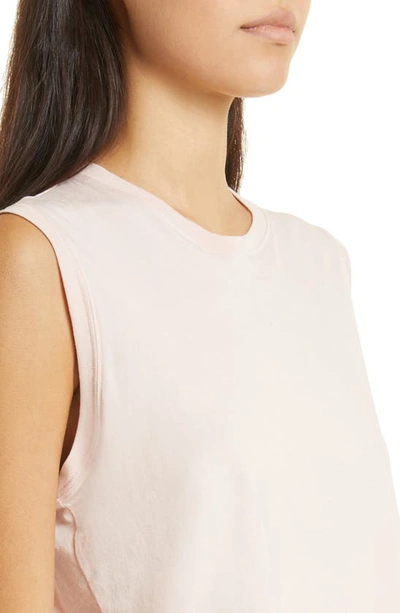 Shop Atm Anthony Thomas Melillo Jersey Cotton Crop Top In Oyster Pink