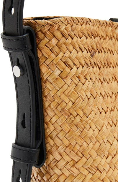 Allsaints Ebro Woven Straw Cross Body Bag In Natural