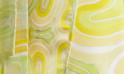 Rya Collection Swan Feather-hem Robe, Inclusive Sizing In Brigitte Print