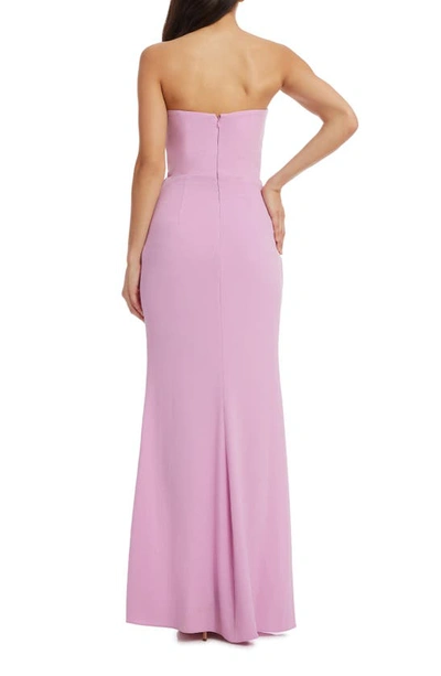 Shop Dress The Population Kai Strapless Gown In Lavender