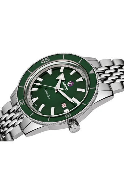 Rado Men's Swiss Automatic Hyperchrome Captain Cook Stainless Steel Bracelet Diver Watch 42mm In Stainless Steel