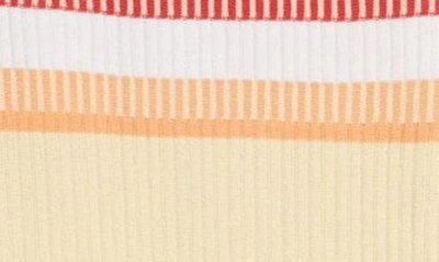 Shop Misook Rib Stripe Short Sleeve Sweater In Citrus Blossom Multi