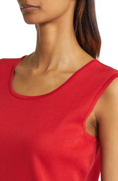 Shop Misook Classic Knit Tank In Sunset Red