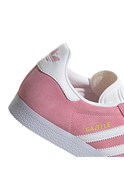 Shop Adidas Originals Gazelle Sneaker In White/ Pink/ Gold Metallic
