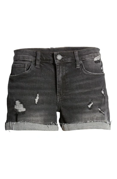 Shop Blanknyc Dress Down Party Washed Black Cutoff Denim Shorts In Sneak Preview