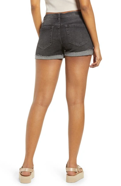 Shop Blanknyc Dress Down Party Washed Black Cutoff Denim Shorts In Sneak Preview