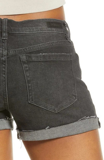 Shop Blanknyc Dress Down Party Washed Black Cutoff Denim Shorts In Sneak Preview